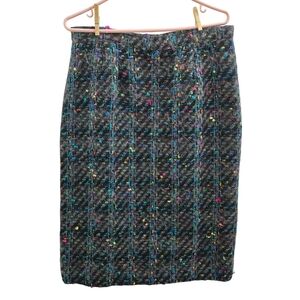 Irving Samuel Vintage Wool Mohair Blend Pencil Skirt Size L